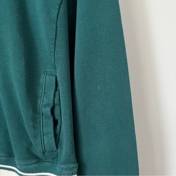 HUF Worldwide Relay French Terry Jade Green Quarter Zip Pullover Hoodie Size S - Picture 7 of 16